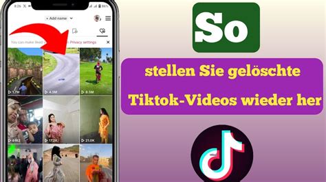 gelöschte tiktoks wiederherstellen|So stellen Sie gelöschte TikTok